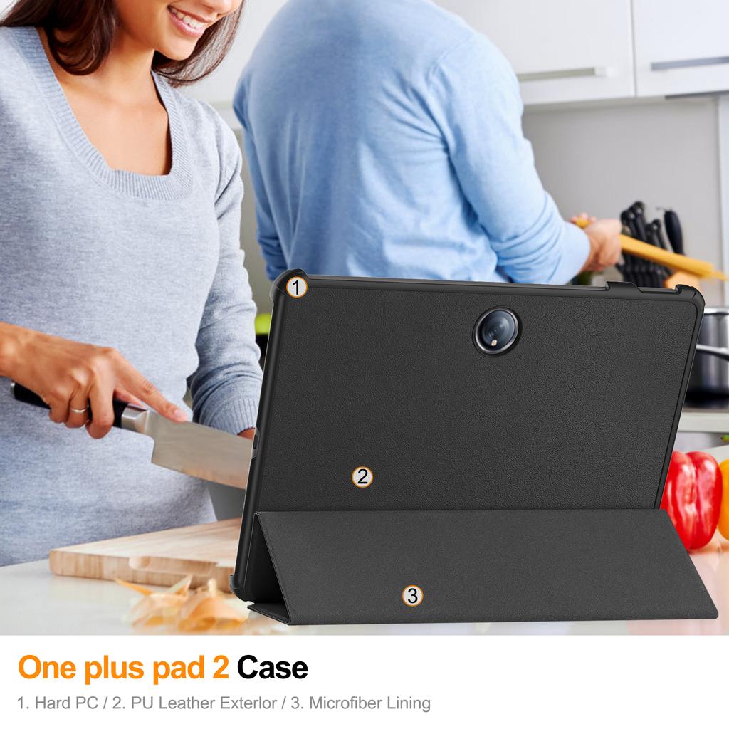 For OnePlus Pad 2 Case Shockproof Leather Stand Tablet Cover