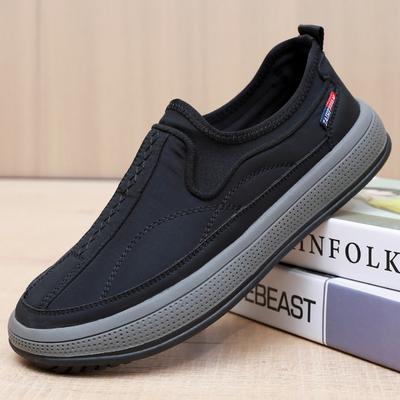 Alte ******* Stoffschuhe Herren ****** und Herbst neue s**t Sohle rutschfest atmungsaktiv bequem Ein-Pedal Freizeitschuhe mittleren Alters und ältere Väter