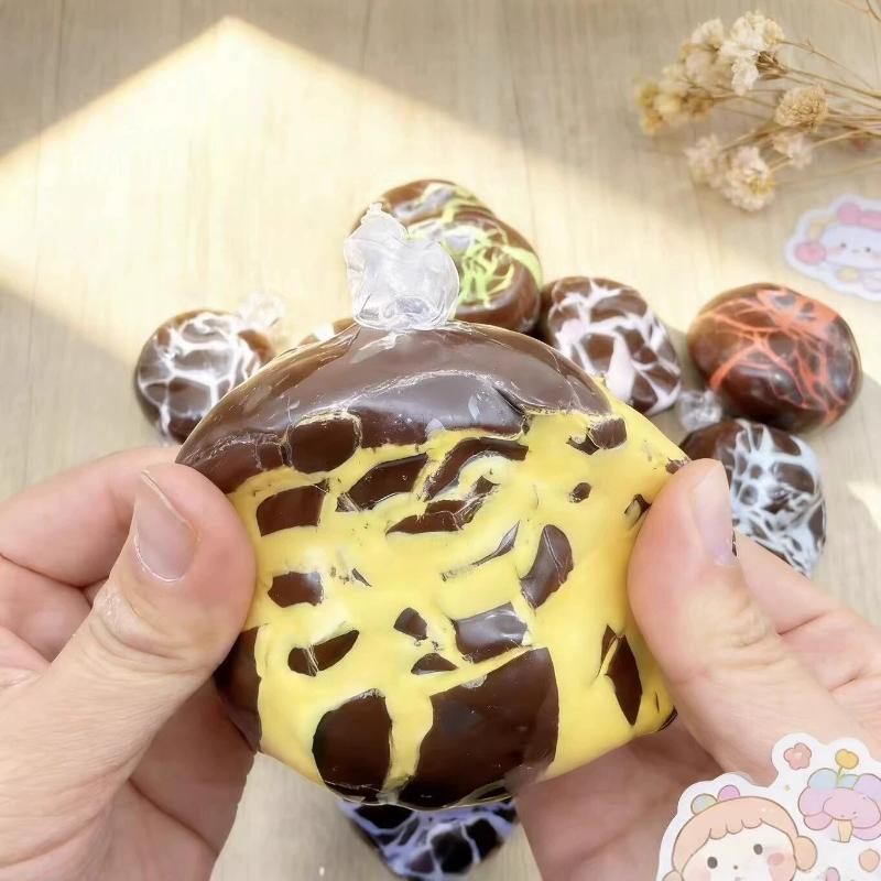 1Pcs Slow Rebound Soft Stress Ball Mint Black Chocolate Sensory Fidget Crispy Ball Wax Coating Stress Relieving Handmade Ball A7