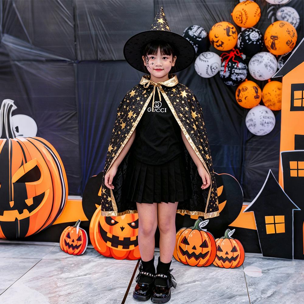 Five-Star Halloween Witch Cape Costume for Kids