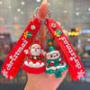 2Pcs Cartoon Cute Santa Claus Tree Keychain Christmas Party Decoration Bag Ornaments Car Key Pendant Exquisite Small Gift