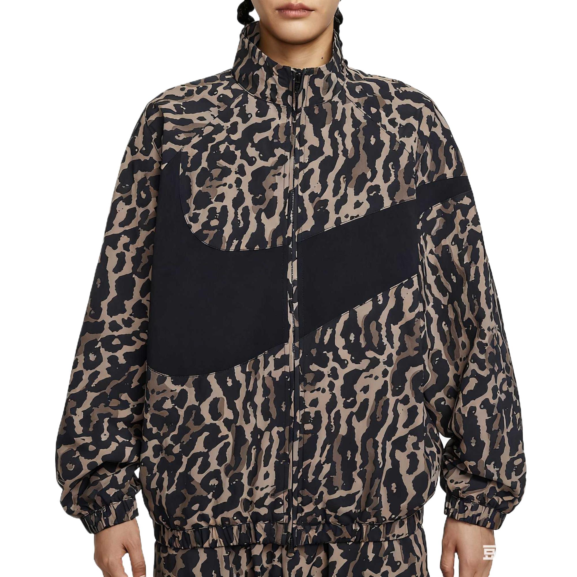 Nike Women s NSW Trend Woven Hybrid AOP Jacket Black IB7264-010 M