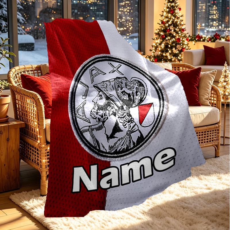 Custom Name Personalized Ajax Print Blanket, Home Decor, Bedroom, Sofa, Camping, Couch, Gifts for Birthday Christmas