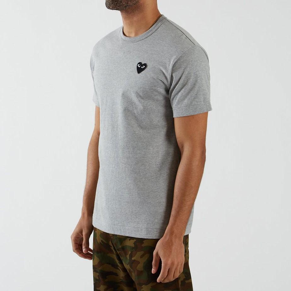 CDG Play Black Heart Emblem T-shirt Grey AZ-T076-051-1