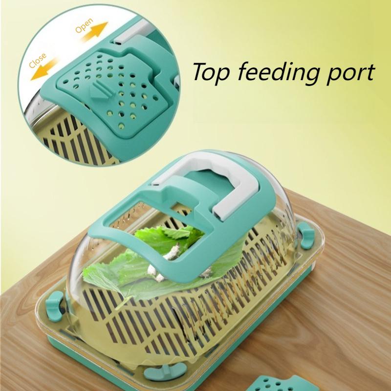Children's Insect Observation Box Multifunctional Portable Silk Worms Box Handheld Anti-escape Silkworm House Insect Habitat