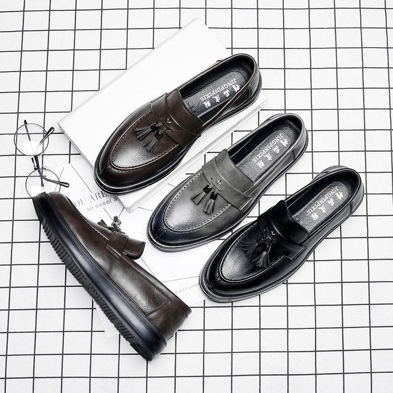 Tassel Leather Shoes Fashion Trend Casual And Comfortable One-Pedal Men'S Shoes Trendy Shoes 20191-A