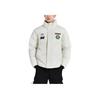 Skechers Sports Alliance Series Logo Print Woven Windproof Cold-Resistant Down Jacket Men Outerwear Cotton-Candy-White L424M207-0074
