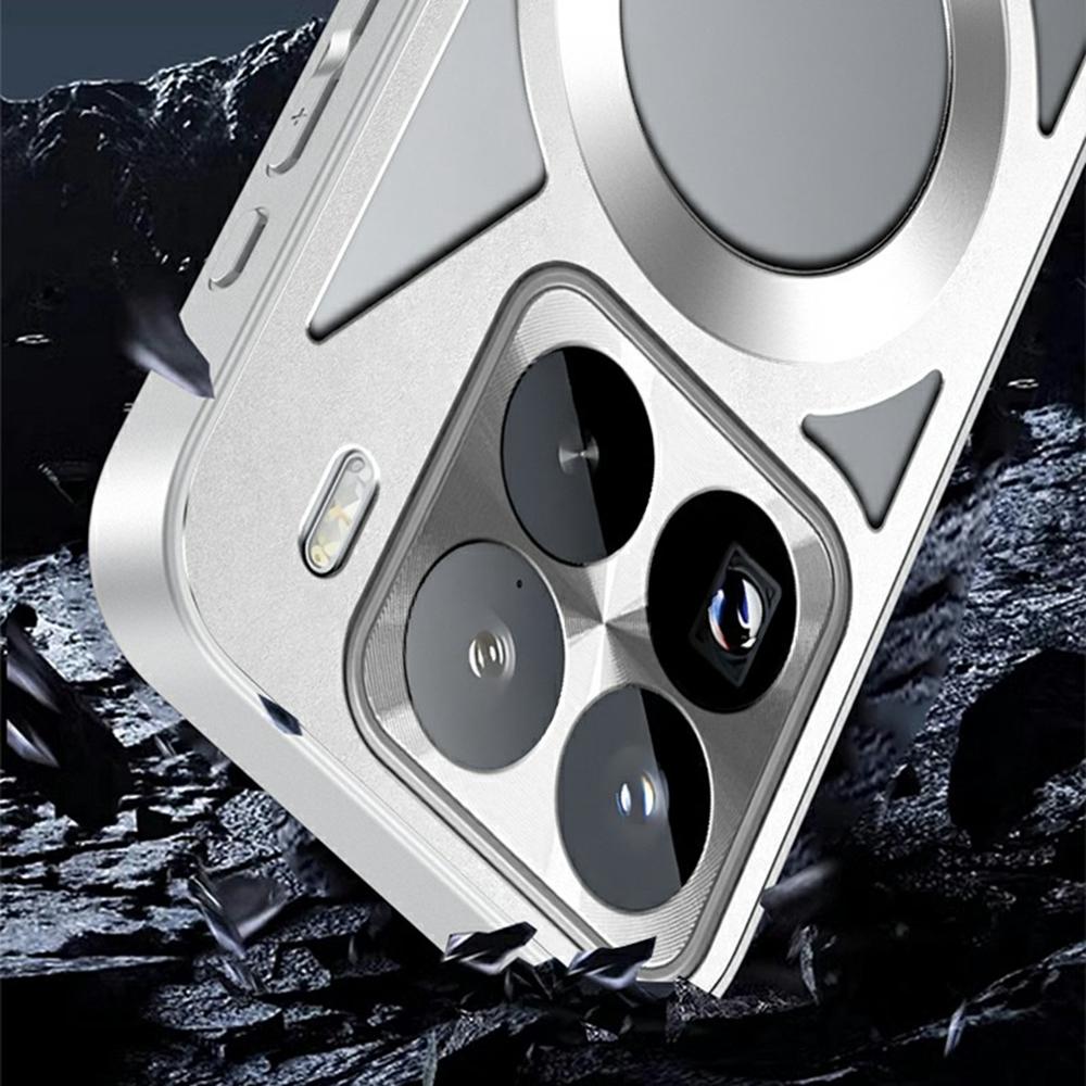 For Xiaomi 15 Magnetic Case Hollow Heat Dissipation PC+Silicone Phone Cover