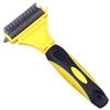 Double-Sided Knot & Shedding Comb for Pets - 23+12 Floating Hair Rake for Cats & Dogs