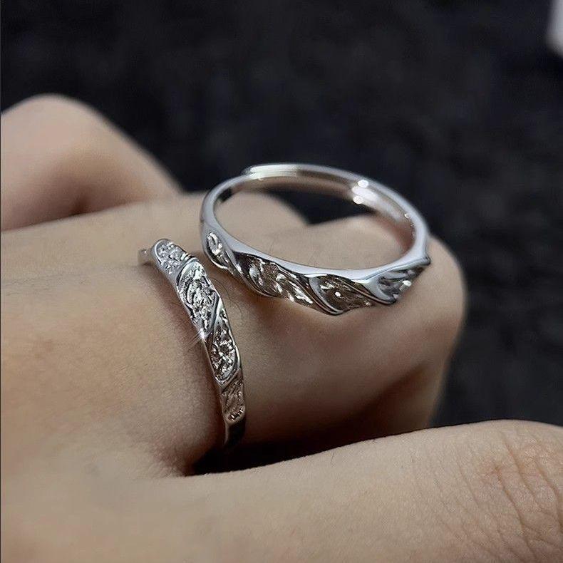 Mountain River Lovers Luxury Couple Rings - Elegant, Simple, and Versatile Plain Bands for Daily Wear
