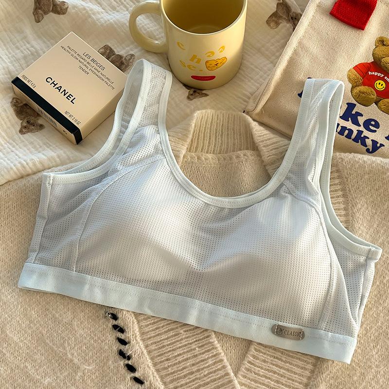 - Year Old Girl Development Period Underwear Fixed Cup Big Chest Small Junior High School Student High School Student Sports Shock Vest