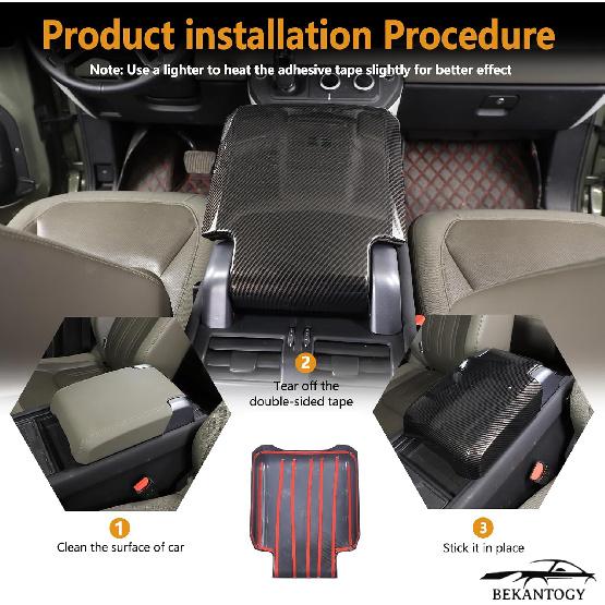 Car Armrest Cover Compatible with Land Rover Defender 90 110 130 2020-2026 | ABS Center Console Armrest Lid,Protector Cover,Anti-Scratch,Decorative