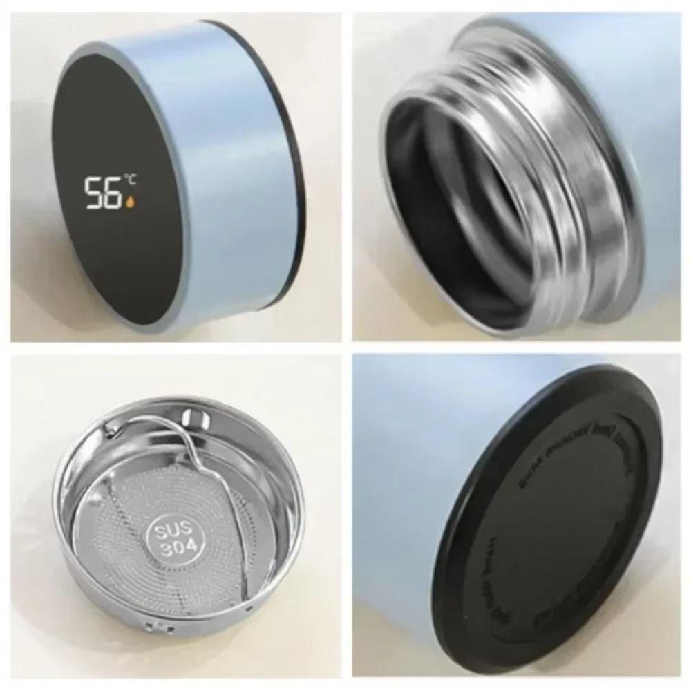 Stainless Steel Smart Thermal Cup Leak-proof Insulated Water Bottle Fashion Pocket Flask