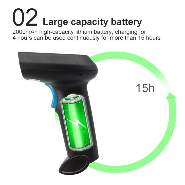 Bluetooth High-precision CMOS Image 1D Wireless Barcode Scanner Inventory Management Handheld Automatic Bar Code Reader