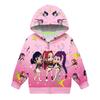 Dívčí mikina 3D kreslená bunda mikina hudba na zip s kapucí dlouhý rukáv topy