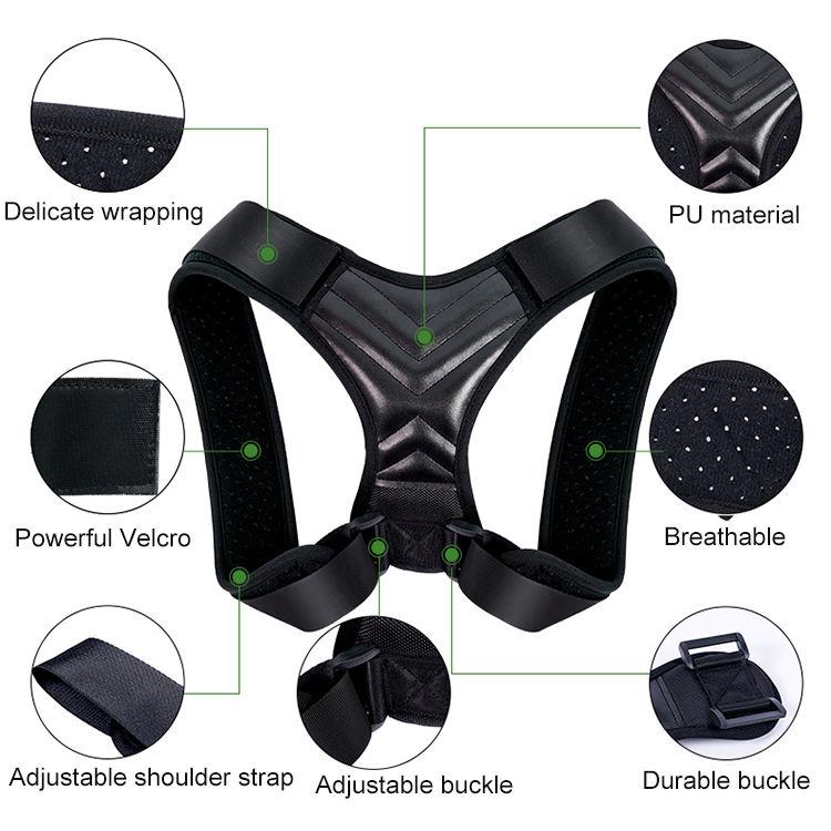 Free Size Adjustable Nylon Comfortable Shoulder Back Support Brace Anti Pain Posture Corrector for Men and Women