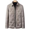 Men's Winter Lightweight Down Jacket - Middle-aged Lapel Business Casual Outerwear, Dad Style Trendy