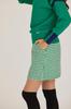Delsol 7848 Green Houndstooth Fabric Golf Side Brushed Sizes LL Skirt, Fall/Winter, Women's Wear, Zipper, Lined, Outer, M, L, (LL)