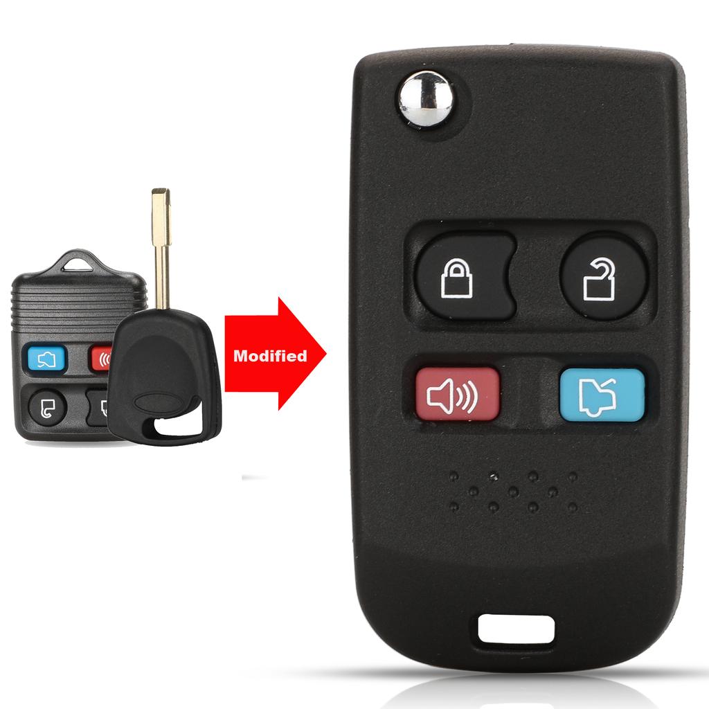 Jingyuqin Modified Remote Folding Flip Key Cover Case For Ford Crown Victoria Escape ExpeditionExplorer Sport FO21 Blade