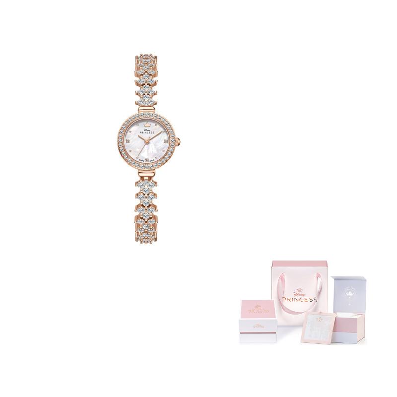 Disney Princess Fashion Elegant Compact Commuter Dating Versatile Student Watch Quartz Movement Women watches Mother-Of-Pearl PR-21032