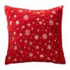 Throw Pillowcase Christmas Snowflake Printed Hidden Zipper Design Dust-proof Soft Comfortable Touch
