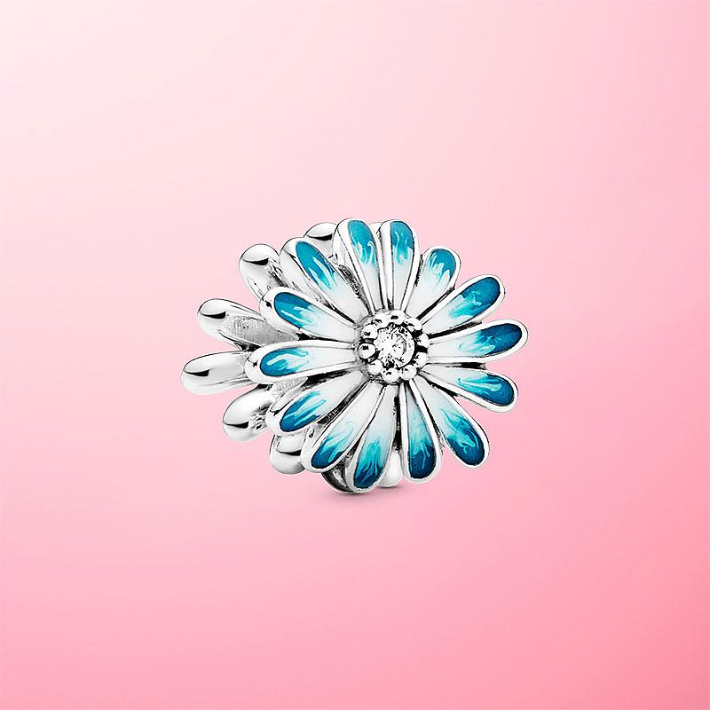 ! 925 Sterling Silver Sparkling Sparkling Daisy Flower Charms Bead Fit Original Bracelet Bangle For Women Jewelry Gift