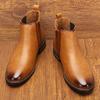 Size 40~46 Men Chelsea Boots Zipper Style Ankle Boots soft leather Men Boots