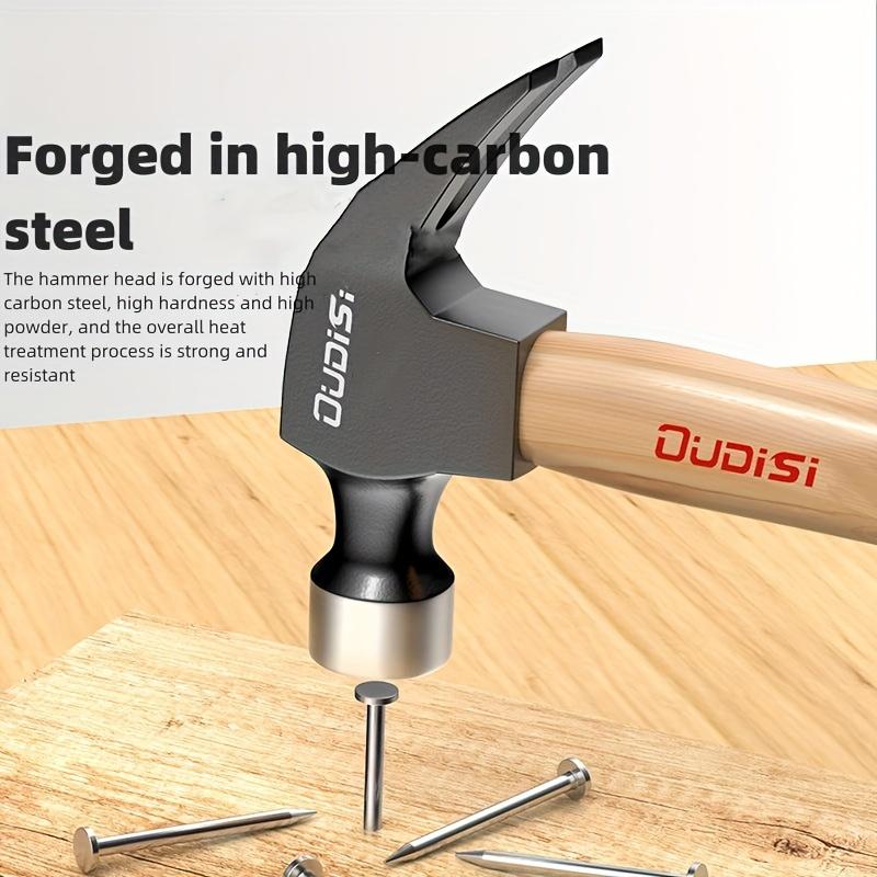 Damaly,High Carbon Steel Claw Hammer, Durable Non-Slip Handle, Anti-Rotation Smooth Nail Puller, Professional Woodworking Tools