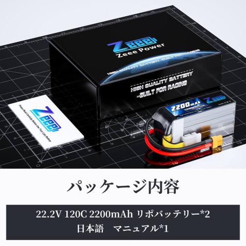 Zeee 6S LiPo Battery, 22.2V 120C 2200mAh with XT60 Plug, 2-Pack, High-Capacity Battery for RC Products, Drones, RC Trucks, RC Boats, RC Cars, and More