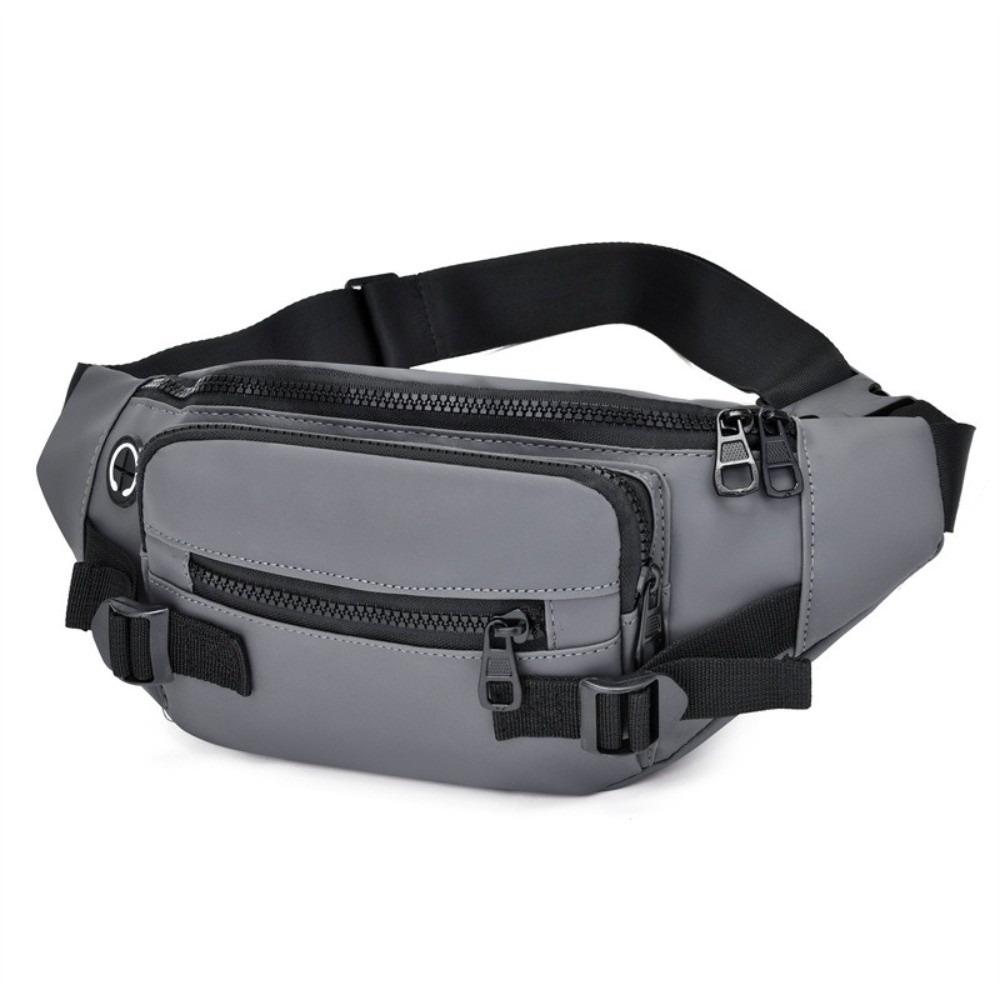 

Многокарманная нагрудная сумка-слинг поясная сумка модная мужская поясная сумка мотоциклист серый