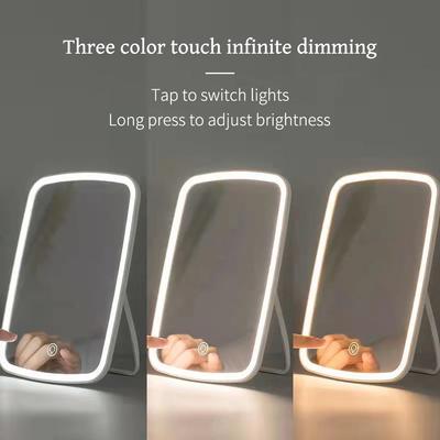 Luzes de Camarim USB Luz Tricolor Espelho de Maquilhagem Dobrável Iluminação para Toucador de Banheiro LED Regulável Luz de Camarim LED Para Beleza