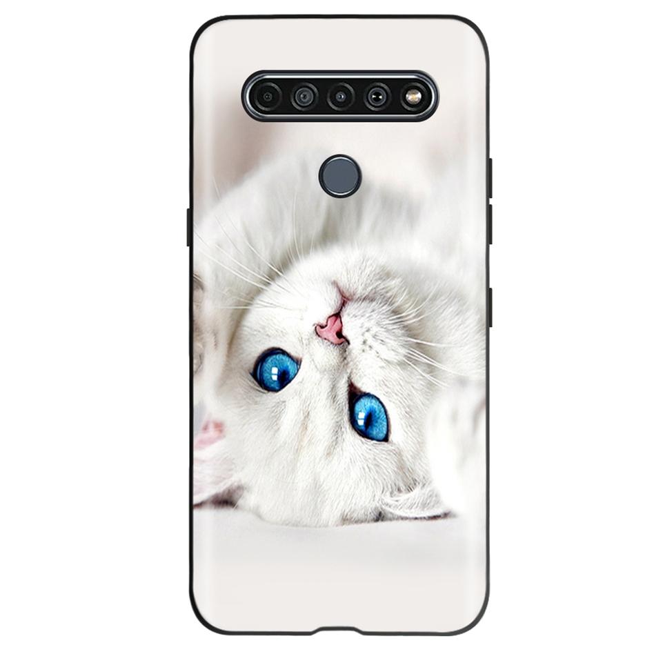 For LG K61 2020 Case Cute Cat Butterfly Soft Silicone Shockproof Phone Case For LG K61 K 61 Fundas Case LGK61 Coque 6.53'' Shell