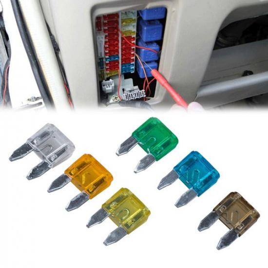 35pcs/Set MIXED Mini Blade Fuse AUTO 5-30A In-Line Car 5 7.5 10 15 20 25 30 AMP