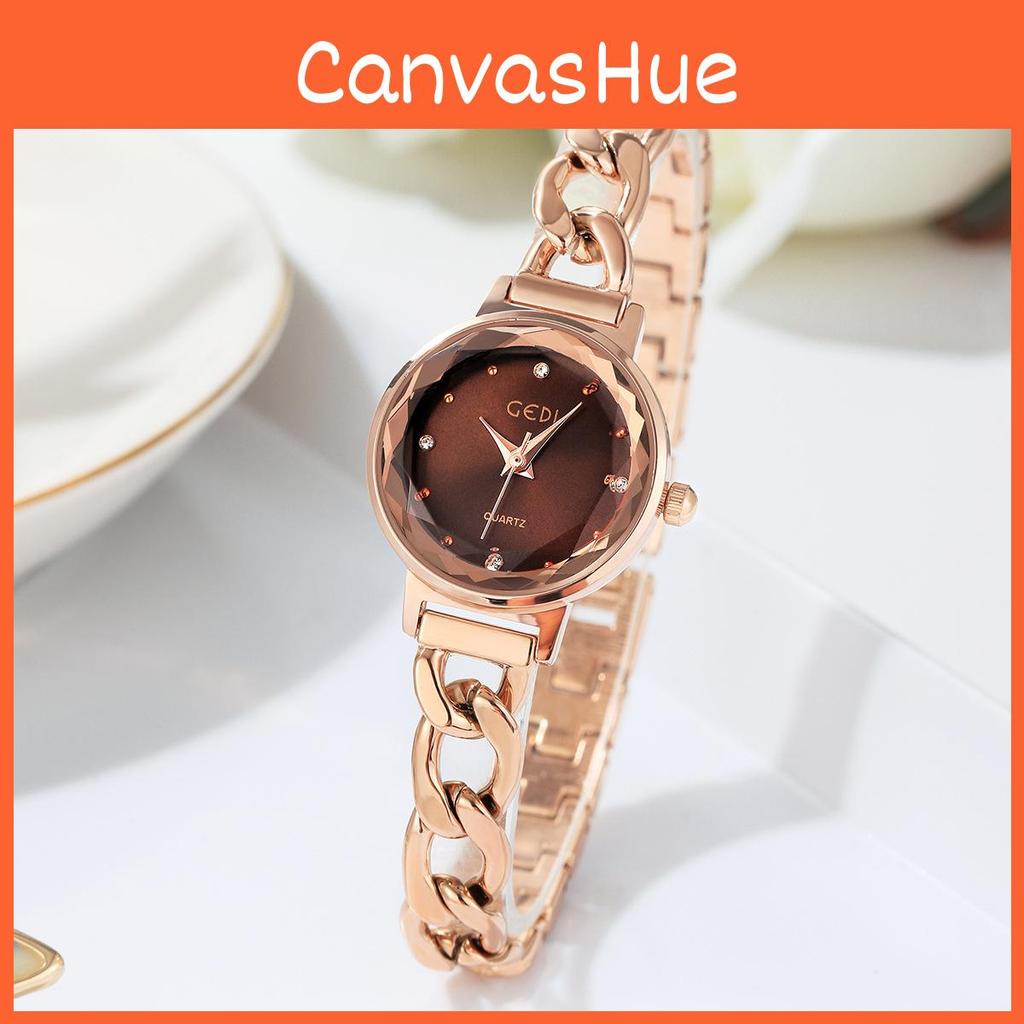 Gadi Elegant Womens Quartz Watch With Copper Chain Waterproof For Casual Daily Wear