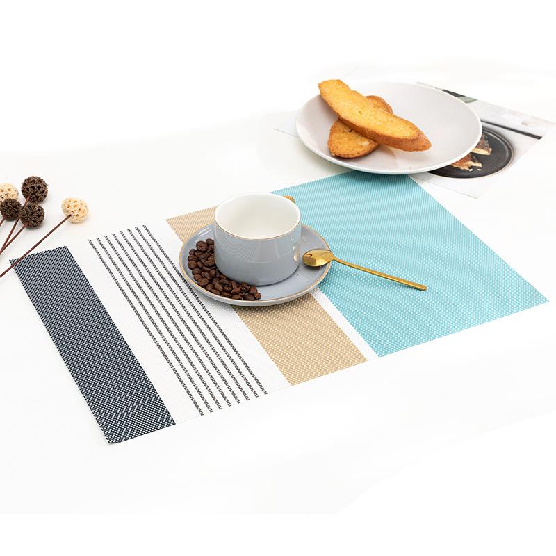 

Подставка под тарелку ПВХ Термоизоляция Коврик для обеденного стола Водонепроницаемый Маслостойкий Простой Скандинавский Отель Ресторан Дом Западный Коврик для обеда 30x45cm синий