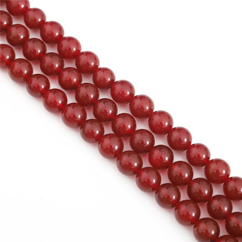 4-14mm/28-90Pcs Red Agate Stone Beads For Jewelry Making DIY Bracelet Necklace