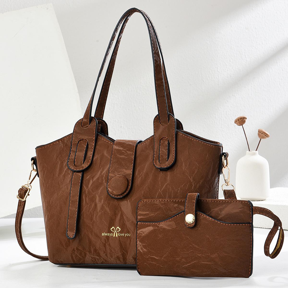 

Новая большая вместимость легкий роскошный высококачественный мягкий прочный модный изысканный легкий для поездок на работу на открытом воздухе кроссбоди на плечо сумка для мамы кофейный