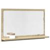 VidaXL Bathroom Shelf with Mirror Sonoma Oak Engineered Wood, Mirror Cabinet, Mirror with Shelf, Shelf 856191