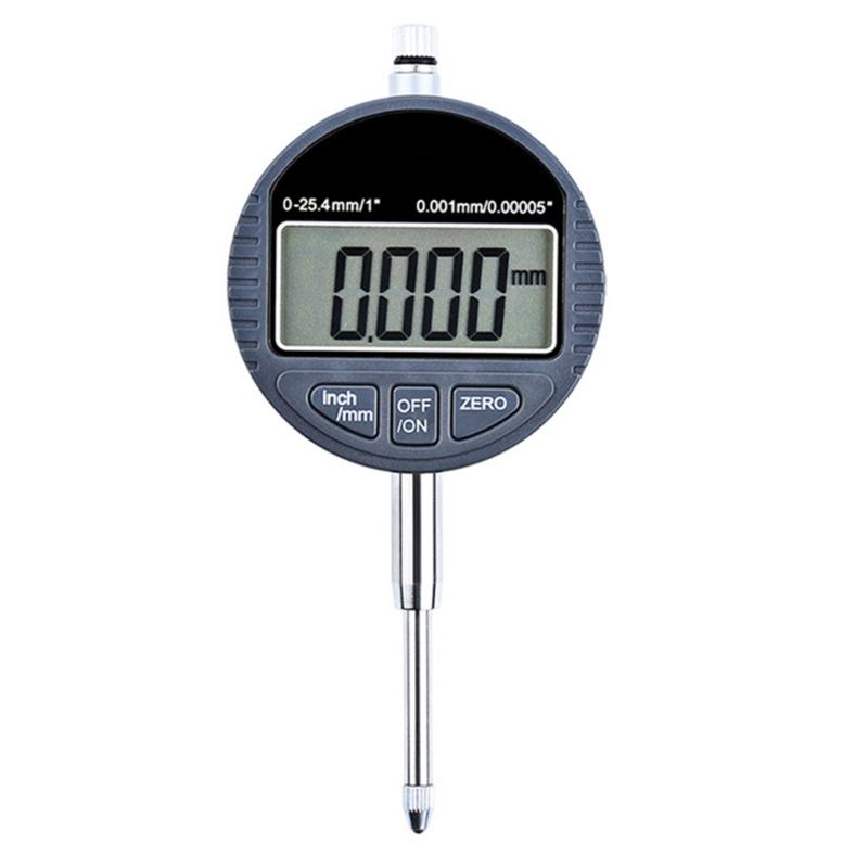 Electronic Digital Dial Indicator Gauge Inch/Metric Conversion 0-1Inch/25.4mm Digital Probe Indicator Dial Tester