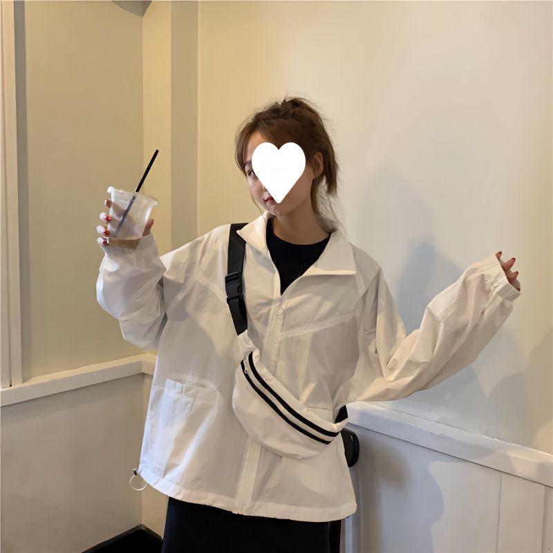 2021 Women's Korean Style Retro Long Sleeve Sun Protection Jacket