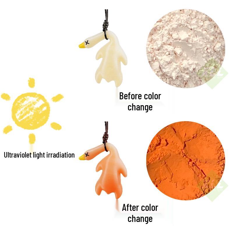 UV Color-Changing Roast Duck Keychain: Creative Car Interior Decoration