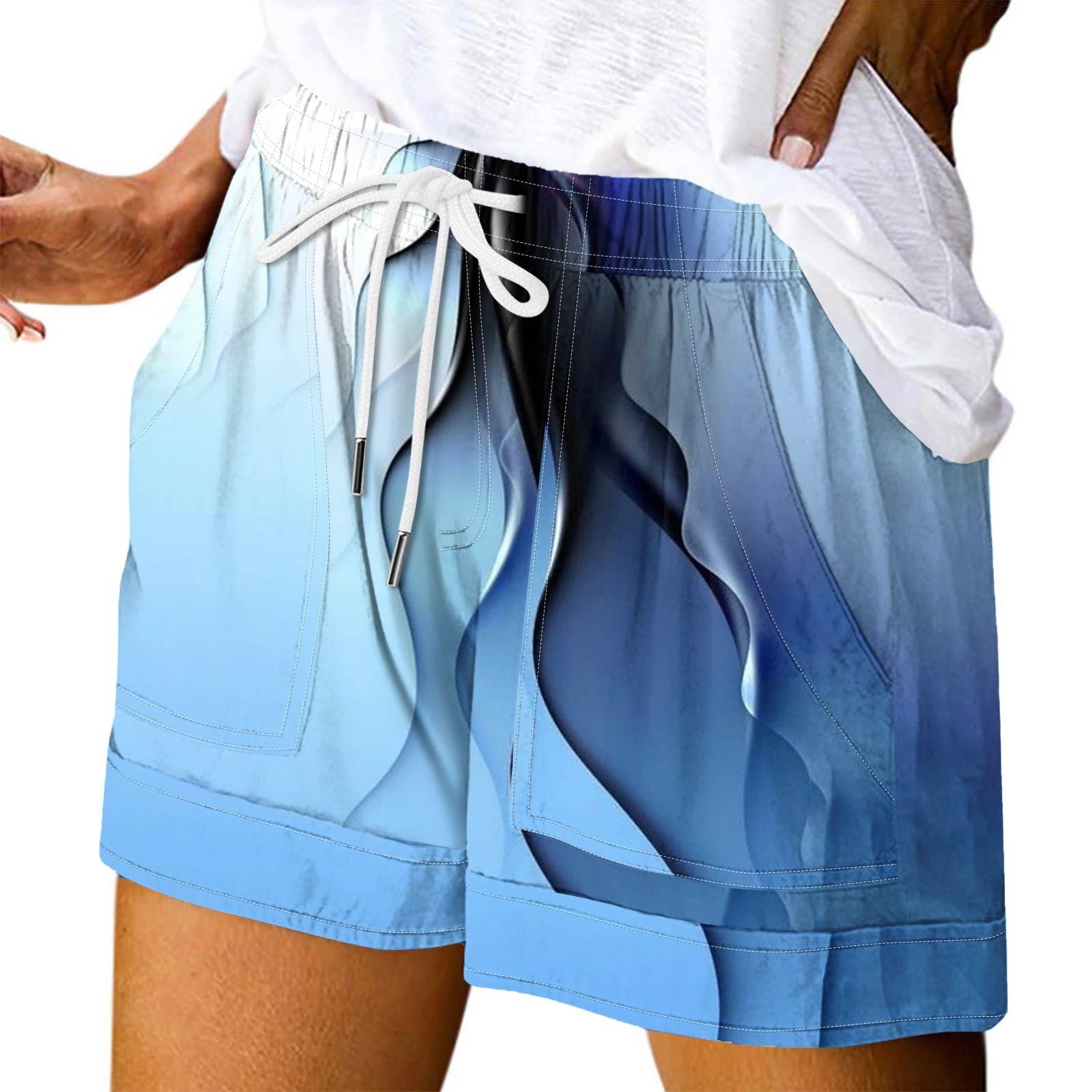 

Женские повседневные летние эластичные пляжные шорты с принтом повседневные шорты M