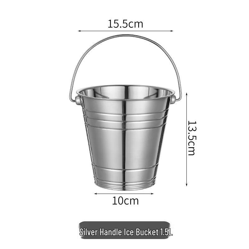 Andytai 304 Stainless Steel Ice Bucket with Tongs