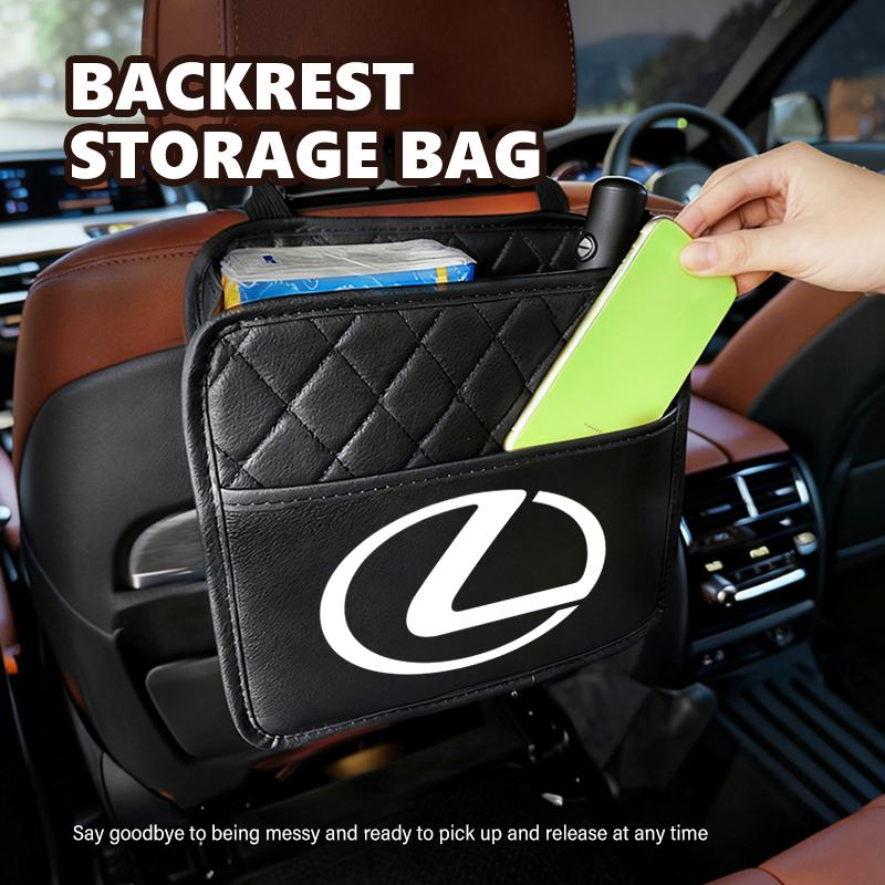 For Lexus Multifunction Car Backseat Storage Bag Tissue Water Cup Holder Auto Organizer Accessories RX350 IS250 CT200h ES250 AEU1