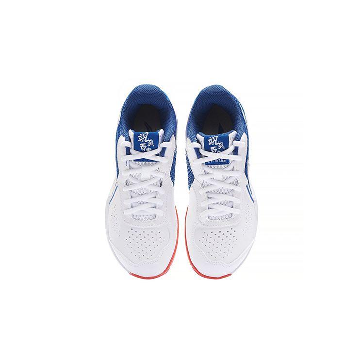 Li Ning Thunder Junior Pohodlné Odolné Badmintonové Tréningové Topánky Detské Topánky Biela Modrá AYTT014-5