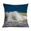 Home Decor Blue Geometric & Ocean Wave Pattern Pillow Covers Pattern Cushion Cover Suitable For Sofa Bedroom Car Pillow Cover