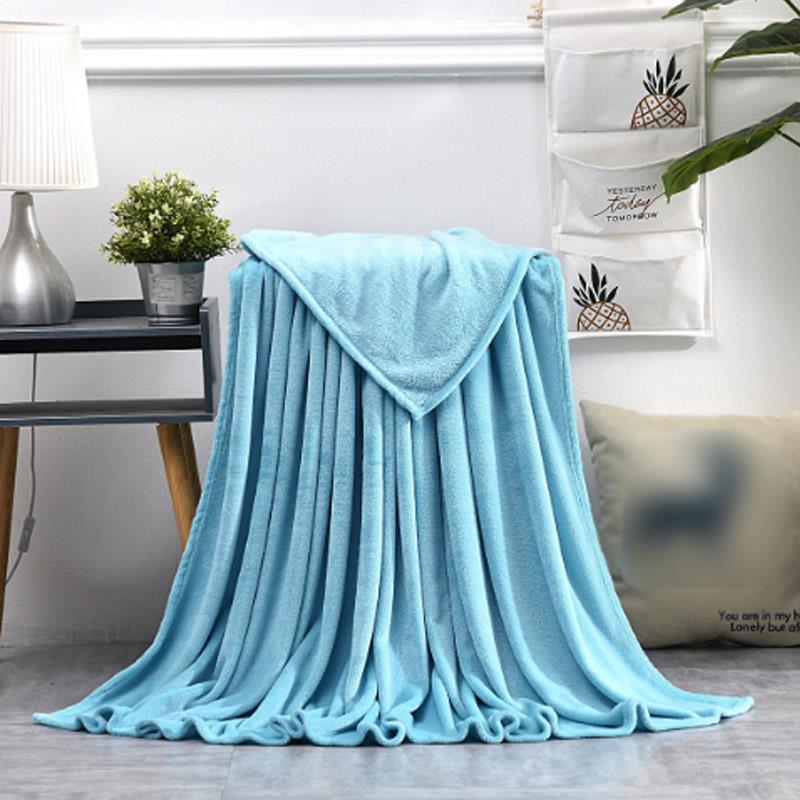 Solid Color Farai Wool Blanket Coral Wool Pet Blanket Cross Border Flannel Blanket Gift Coral Wool