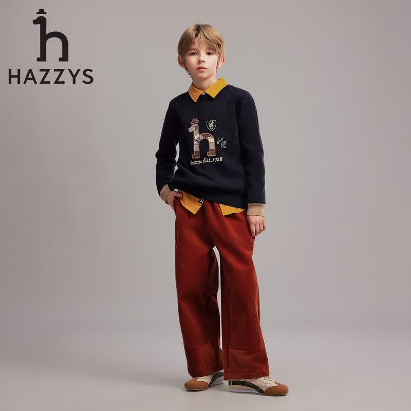 Hazzys Boys' Round Neck Pullover Sweater