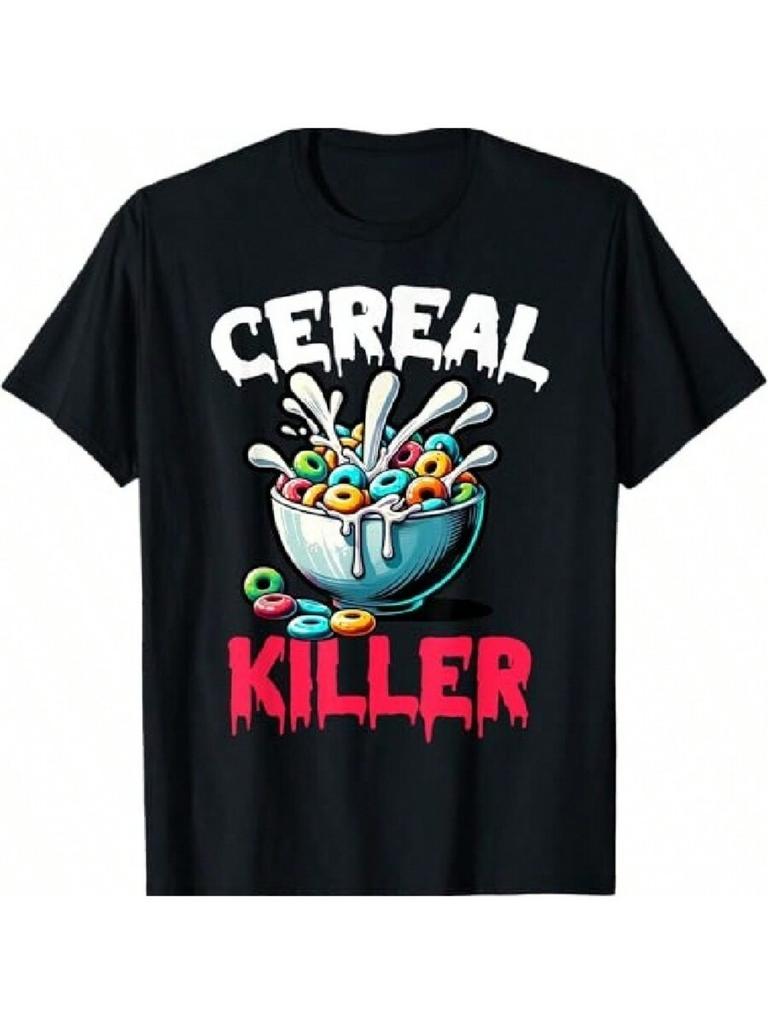 Cereal Killer Funny Adult Humor Print T-T-Shirt