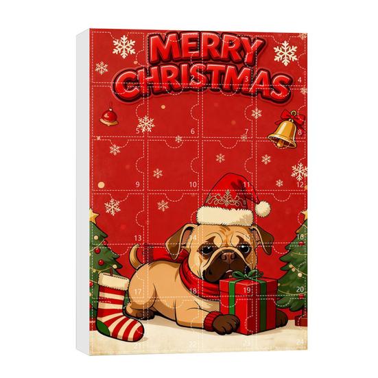 

Календарь ожидания для любителей собак 24-дневное украшение для отсчета дней до Рождества 2D плоская акриловая подвеска в виде собаки многофункциональное праздничное украшение E